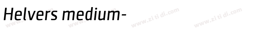 Helvers medium字体转换